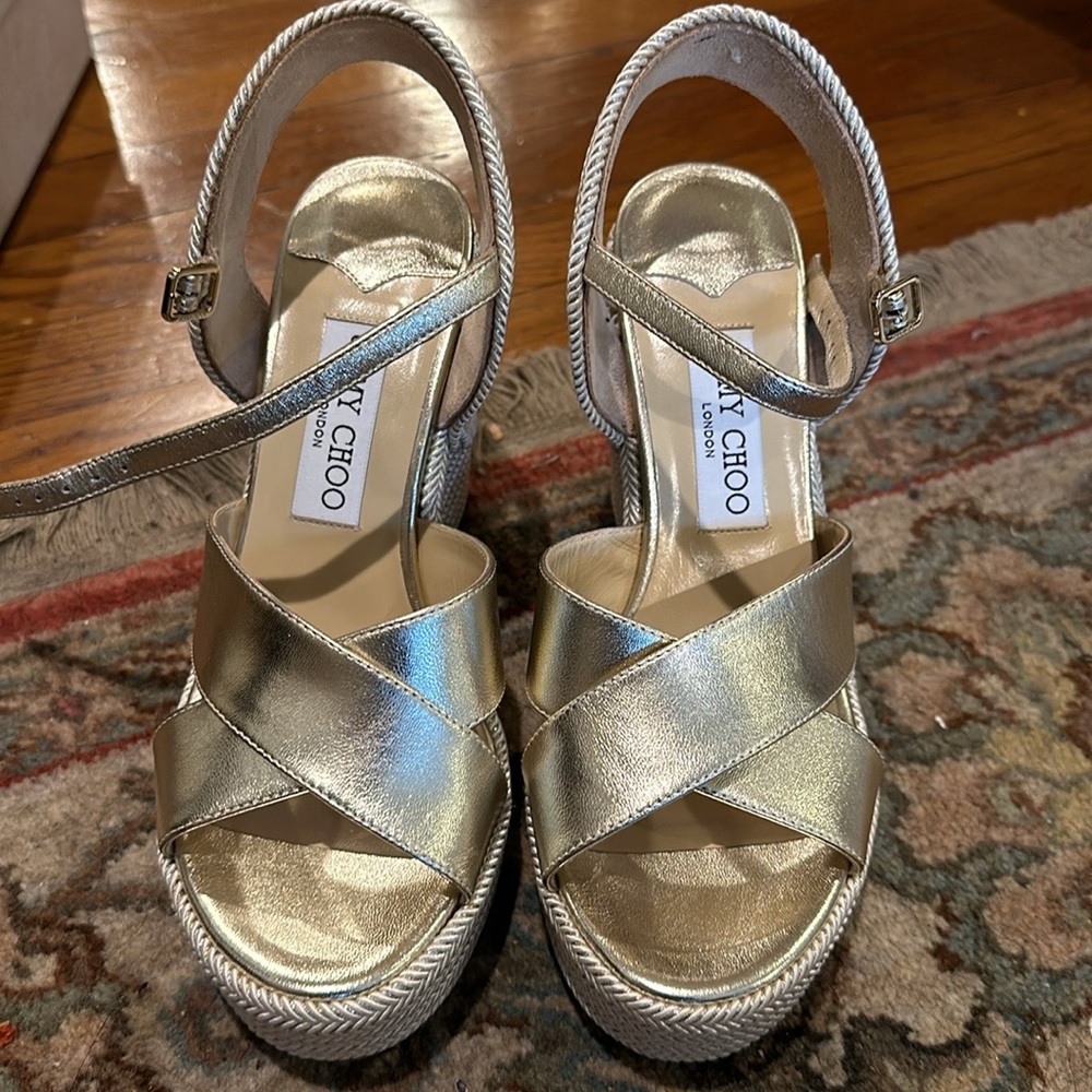 Jimmy Choo wedge sandals!